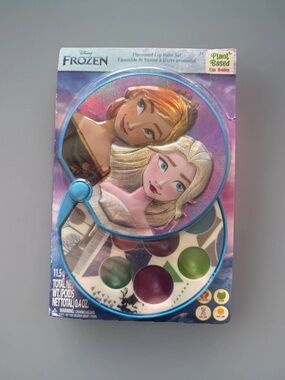 Disney Frozen Anna and Elsa Plant Based Flavored Lip Balm With Compact Mirror
